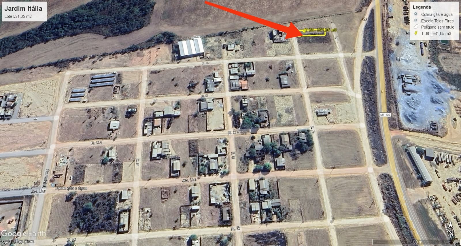Área urbana - 531 m2