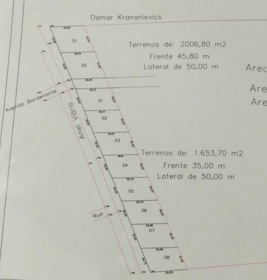 Áreas urbanas - 1.653 m2 / 2.006 m2