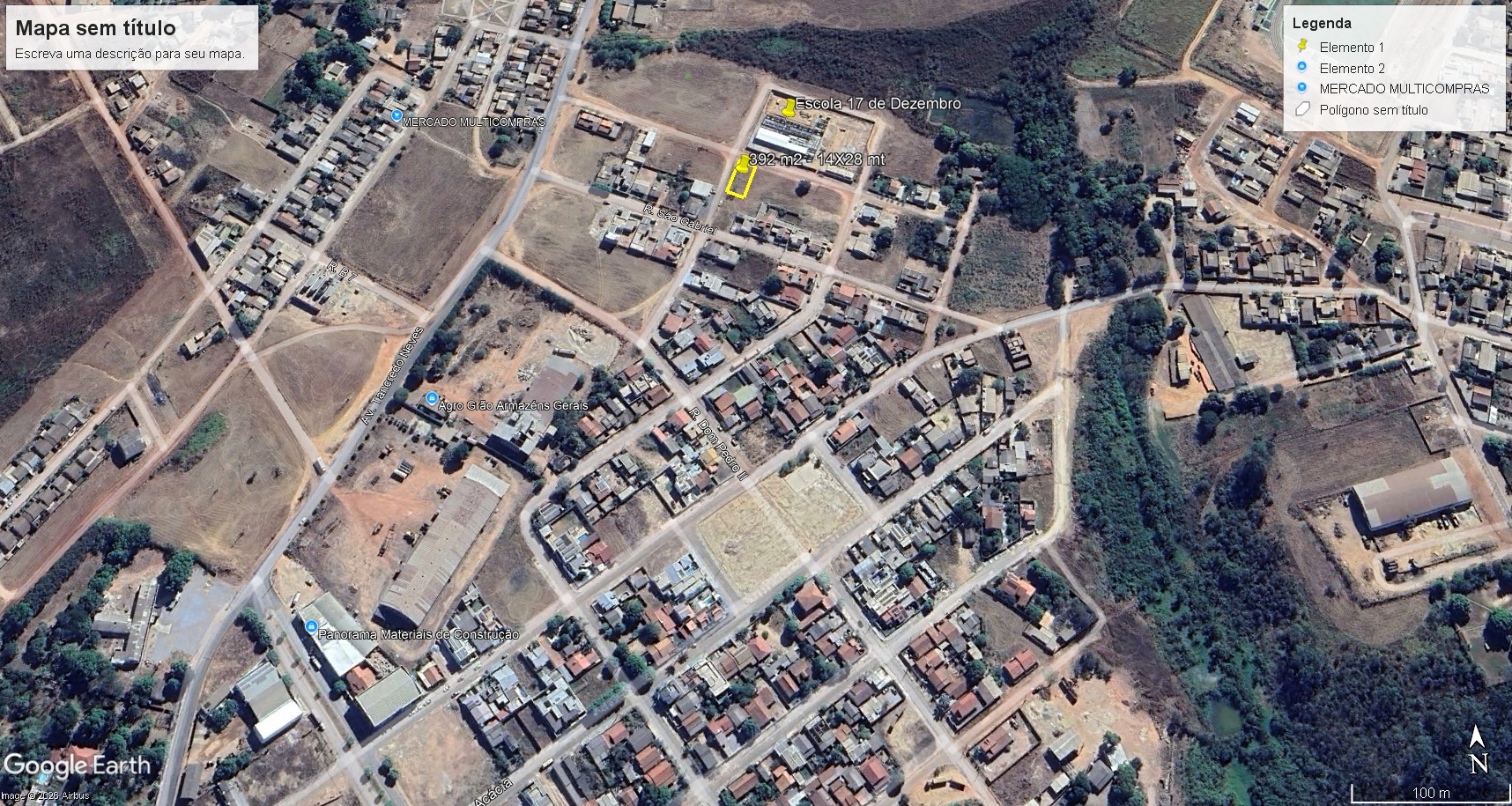 Área urbana - 392 m2